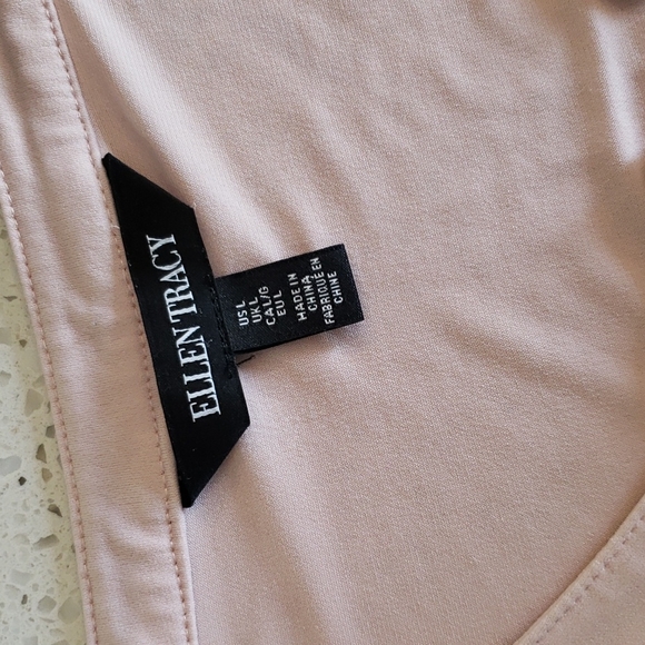 Dusty Rose blouse Ellen Tracy size L - Picture 2 of 3